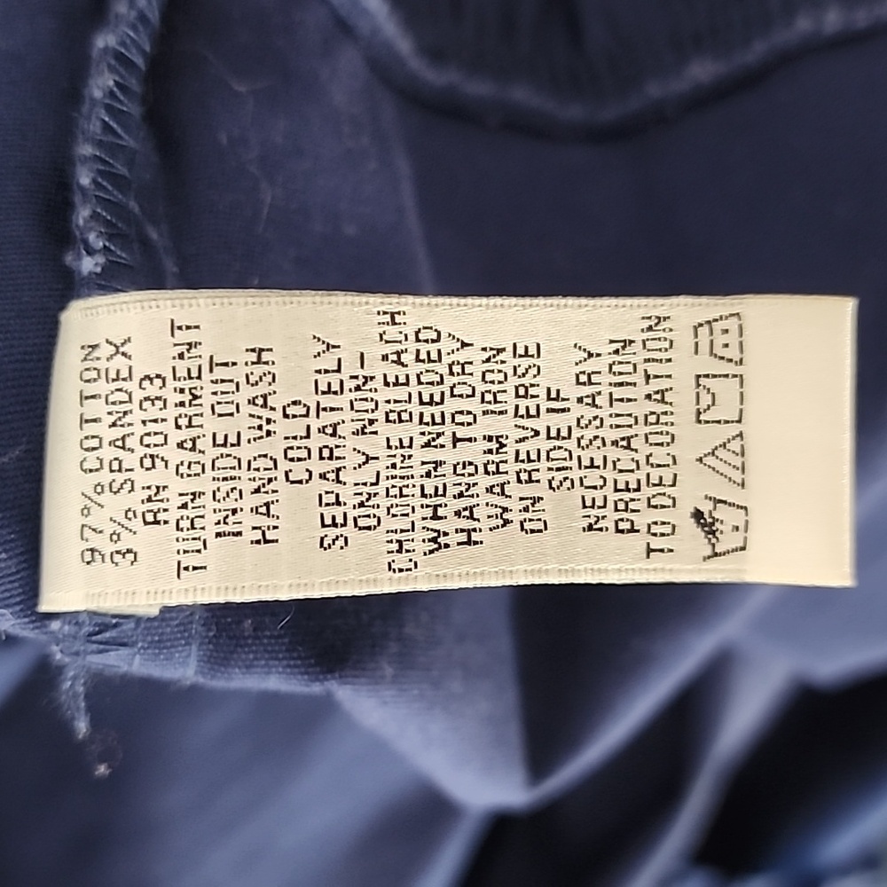 Quacker Factory Sparkle Stretch Embellished Ruffle Navy Blue Jacket - Picture 10 of 13